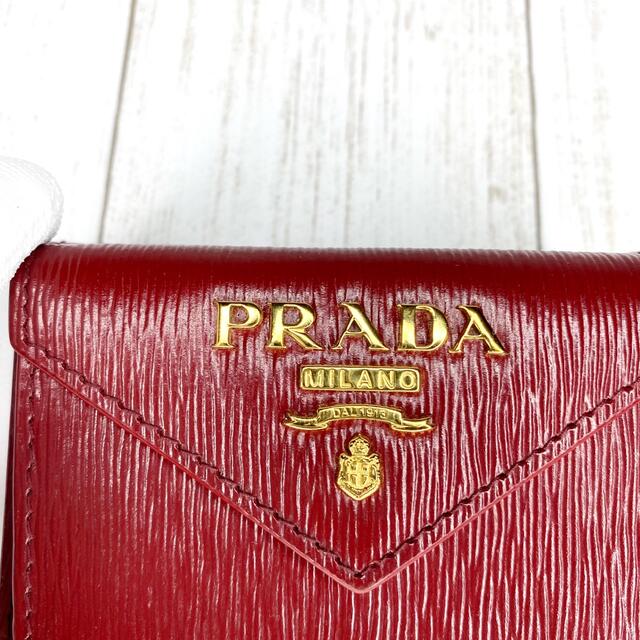 プラダ PRADA プラダ 3つ折り財布  1MH021 ワインレッド