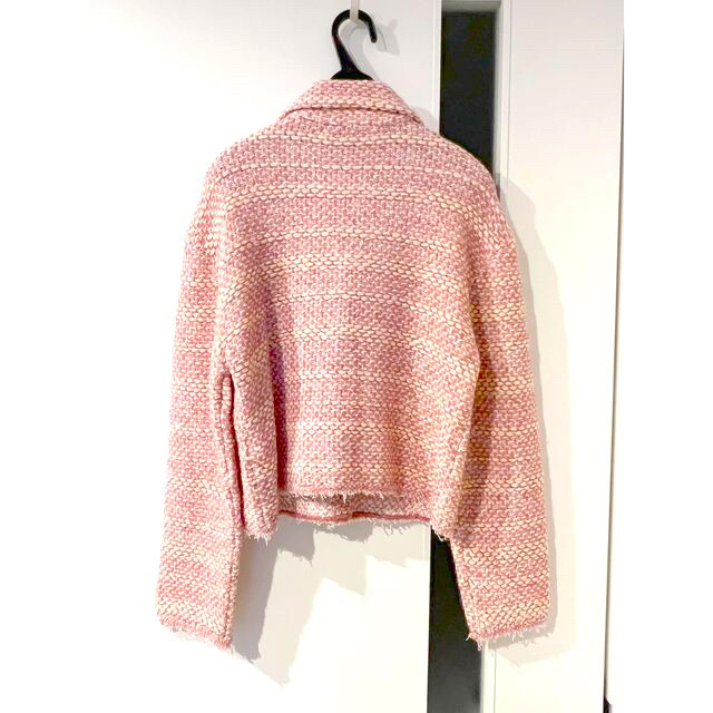 新品未使用　ZARA ジャケット　ツイード　ピンク 美品】ZARA ツイードジャケット ピンク Sサイズ - メルカリ