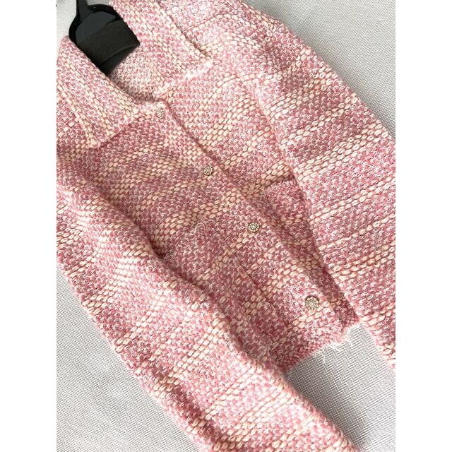 新品未使用　ZARA ジャケット　ツイード　ピンク 美品】ZARA ツイードジャケット ピンク Sサイズ - メルカリ