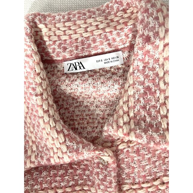 新品未使用　ZARA ジャケット　ツイード　ピンク 1675355060.jpg?1677043029
