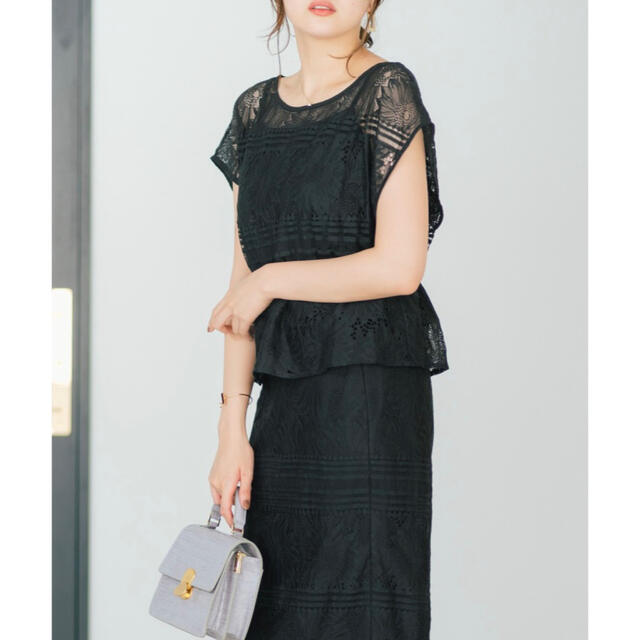 FEERICHELU フェリーシェル トップススカートセット ネイビー SALE FEERICHELU フェリーシェル トップススカートセット ネイビー SALE
