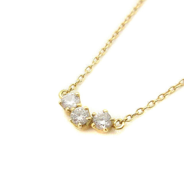 アーカー ネックレス トレスダイヤ 0.1ct K18YG イエローゴールド