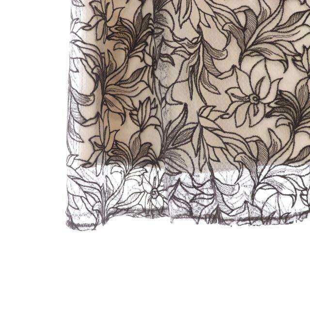 MERCURYDUO(マーキュリーデュオ)のマーキュリーデュオ メロンチュールエンブロイダリースカート M グレー ベージュ レディースのスカート(ロングスカート)の商品写真