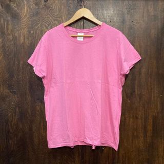 ギルタン(GILDAN)のアメリカ古着 Gildan 半袖Tシャツ 無地T カラーTシャツ ピンク(Tシャツ/カットソー(半袖/袖なし))