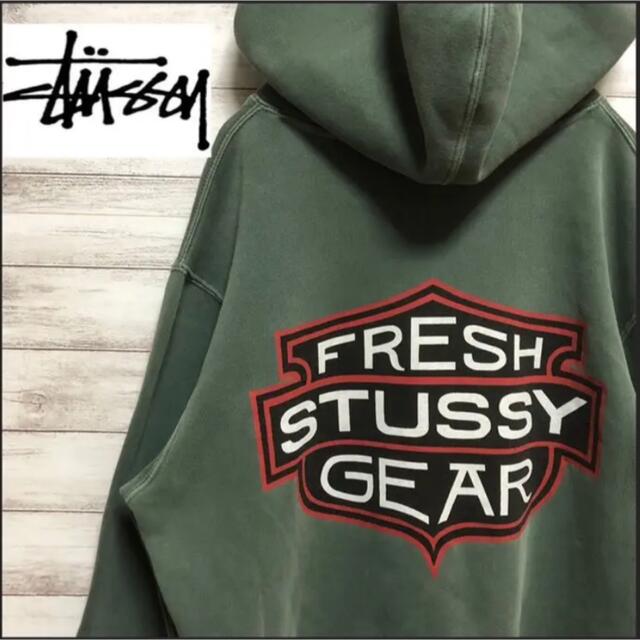 STUSSY - 最終値下げ ステューシー くすみグリーン STUSSY パーカー ...