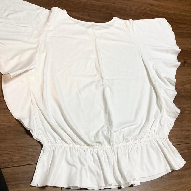 バルーン袖 バタフライTシャツ カットソー トップス レディースのトップス(Tシャツ(半袖/袖なし))の商品写真
