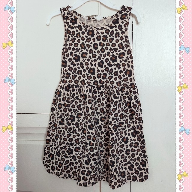 H&M(エイチアンドエム)のH＆M ワンピース ヒョウ柄🐆 ② キッズ/ベビー/マタニティのキッズ服女の子用(90cm~)(ワンピース)の商品写真