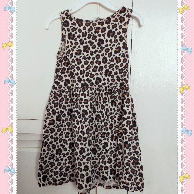 H&M(エイチアンドエム)のH＆M ワンピース ヒョウ柄🐆 ② キッズ/ベビー/マタニティのキッズ服女の子用(90cm~)(ワンピース)の商品写真