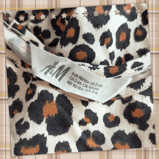 H&M(エイチアンドエム)のH＆M ワンピース ヒョウ柄🐆 ② キッズ/ベビー/マタニティのキッズ服女の子用(90cm~)(ワンピース)の商品写真