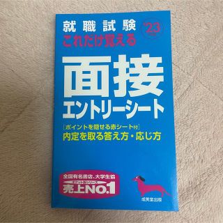 就職試験 これだけ覚える面接・エントリーシート '23年版　23卒(その他)