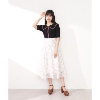 ジルバイジルスチュアート(JILL by JILLSTUART)のソフトコットンニット　ブラック(ニット/セーター)