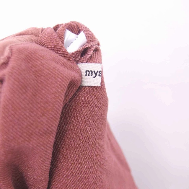 mystic(ミスティック)のミスティック タイト スカート ロング スリット ジップフライ 薄手 赤茶 レディースのスカート(ロングスカート)の商品写真