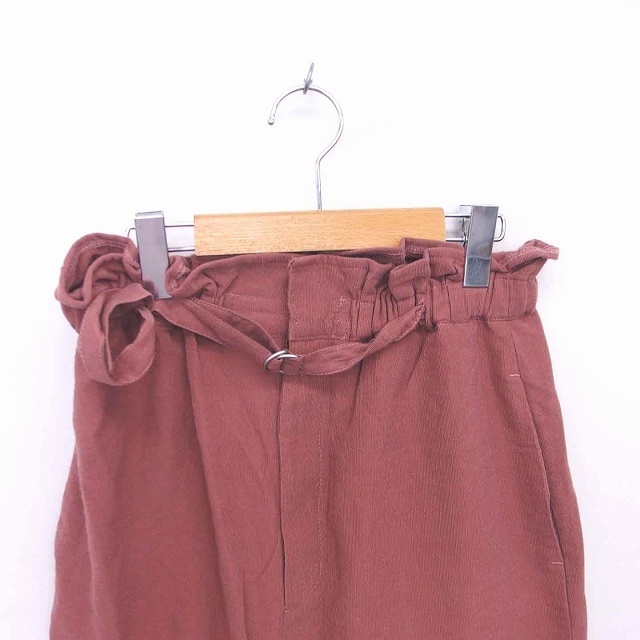 mystic(ミスティック)のミスティック タイト スカート ロング スリット ジップフライ 薄手 赤茶 レディースのスカート(ロングスカート)の商品写真