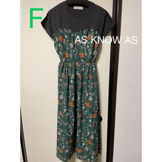 アズノウアズ(AS KNOW AS)のAS KNOW AS(アズノウアズ)花柄ワンピース ロングワンピース(ロングワンピース/マキシワンピース)