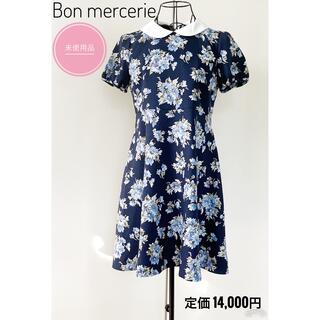 ボンメルスリー(Bon mercerie)の週末SALE❗️未使用✨ボンメルスリー 花柄 ワンピース 白襟 ワンピース(ひざ丈ワンピース)