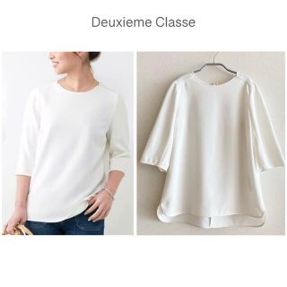 ドゥーズィエムクラス(DEUXIEME CLASSE)のドゥーズィエムクラス   トリアセジョーゼット 7分袖　プルオーバー(シャツ/ブラウス(長袖/七分))