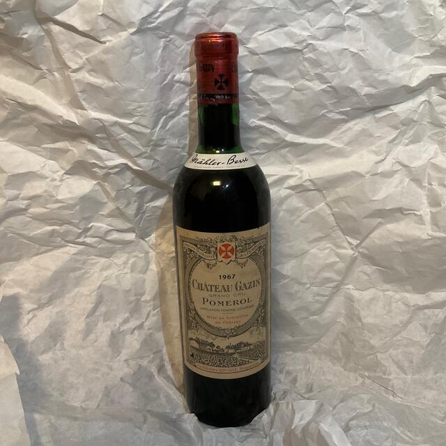 ワイン　ヴィンテージ　1967  CHATEAU GAZIN   シャトーガザン 食品/飲料/酒の酒(ワイン)の商品写真