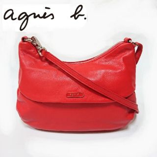 アニエスベー(agnes b.)の【美品】agnes b. レザー ショルダーバッグ(ショルダーバッグ)