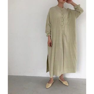 トゥデイフル(TODAYFUL)のTODAYFUL Stripe Shirts Dress ストライプシャツドレス(ロングワンピース/マキシワンピース)