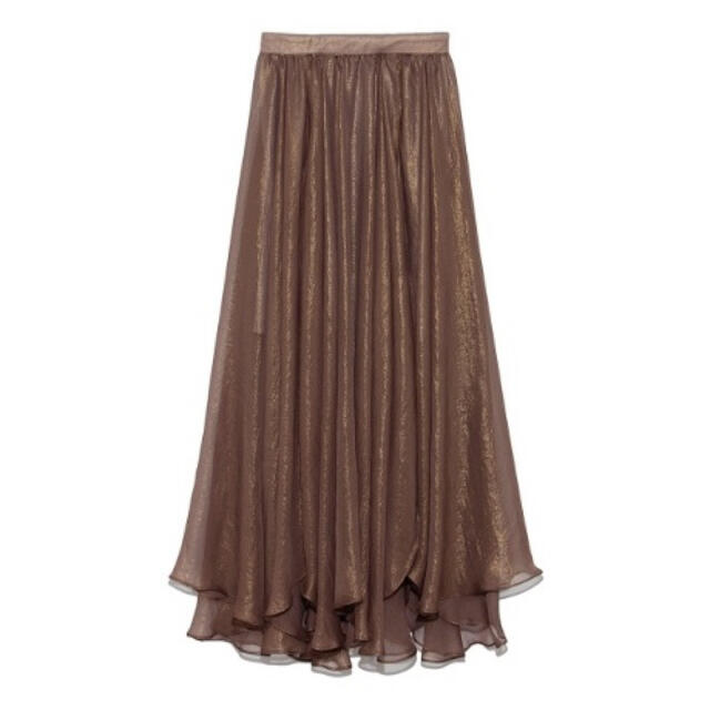 Lily Brown(リリーブラウン)のLily Brown 光沢シースルー フレアスカート   レディースのスカート(ロングスカート)の商品写真