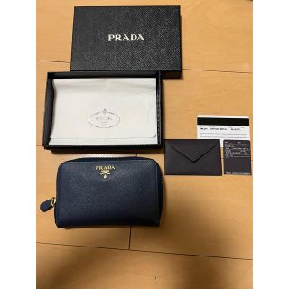 プラダ(PRADA)の財布　PRADA サフィアーノ　メタル　ネイビー(財布)