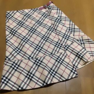 バーバリー(BURBERRY)の美品 BURBERRY BLUE LABEL サイドベルトラップスカート(ひざ丈スカート)