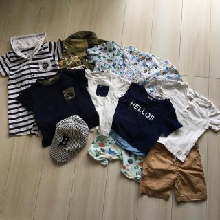 エイチアンドエム(H&M)の男の子12点セット　お得セットまとめ売りboyベビーロンパース80Tシャツパンツ(ロンパース)