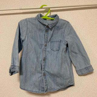 エイチアンドエム(H&M)のH&M デニム風シャツ　80サイズ(シャツ/カットソー)