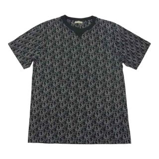 ディオール(Dior)のDior ディオール オブリーク ビーズ Tシャツ ネイビー系 M【中古】(シャツ)