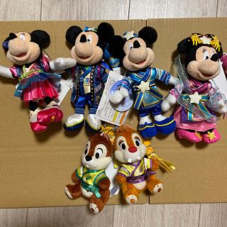 ディズニー(Disney)のディズニー ぬいぐるみバッジ 6個セット(キャラクターグッズ)