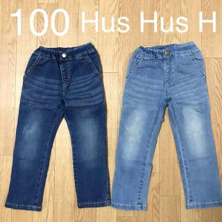 ハッシュアッシュ(HusHush)のサイズ100 ハッシュアッシュ　デニムパンツ ジーンズ(パンツ/スパッツ)