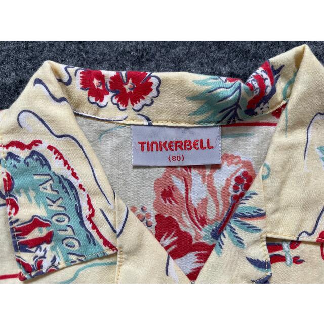TINKERBELL(ティンカーベル)のアロハシャツ　80cm キッズ/ベビー/マタニティのベビー服(~85cm)(シャツ/カットソー)の商品写真