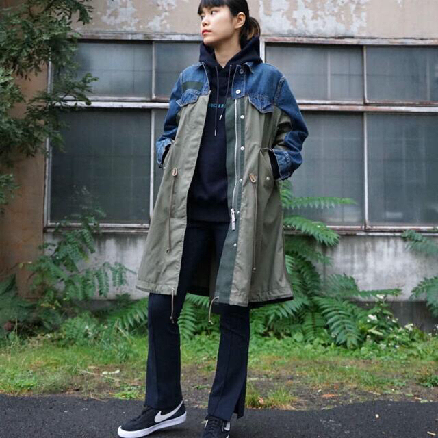 sacai Denim Mods Coat サカイ デニムドッキングモッズコート-