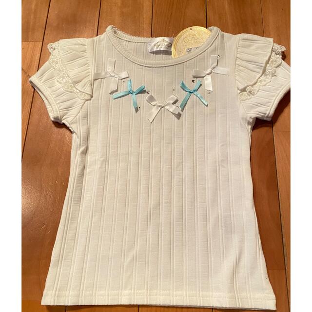 TOCCA(トッカ)の新品　タグ付　MAJOLICAリボンモチーフ　トップス100 キッズ/ベビー/マタニティのキッズ服女の子用(90cm~)(Tシャツ/カットソー)の商品写真