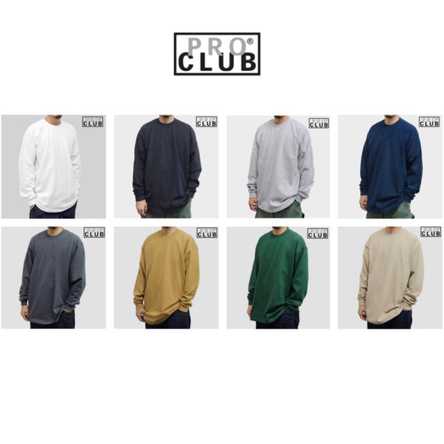 PRO CLUB(プロクラブ)のPRO CLUB プロクラブ ヘビーウェイト 長袖Tシャツ　2枚セット　2XL メンズのトップス(Tシャツ/カットソー(七分/長袖))の商品写真