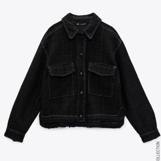 ザラ(ZARA)のa様専用　zara テクスチャー入り生地クロップド丈ジャケット(その他)