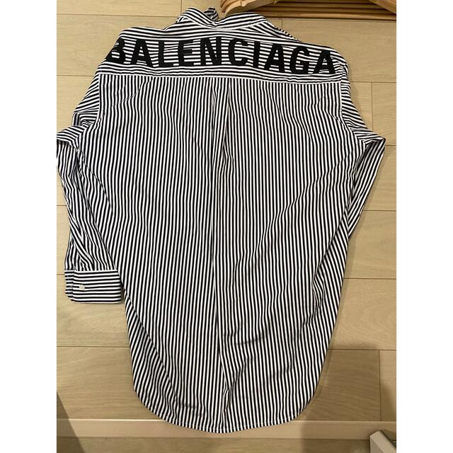 BALENCIAGA バレンシアガ 21SS オーバーサイズ シャツ オレンジ トップス ロゴ 刺繍 サイズXXS 美品  43766