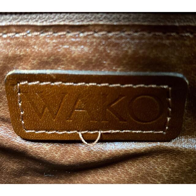 WAKO】ワコウ 銀座 和光 クロコ型押し ブラウン レザー トートバッグ