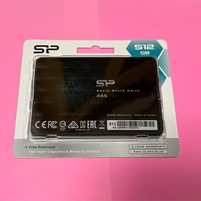 SiliconPower シリコンパワーSSD 512GB 新品未使用PC/タブレット