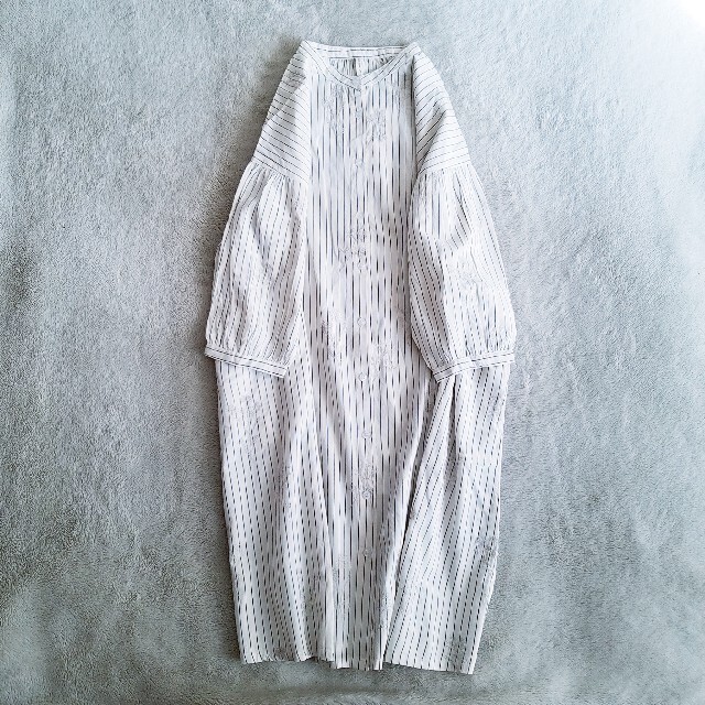 [cloudnine]embroidery & stripe one-pieceワンピース