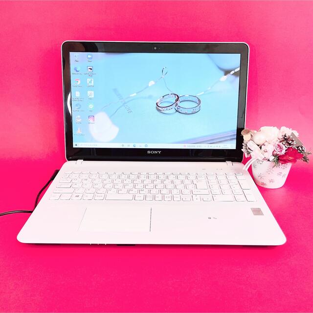 1台限り✨VAIO特大容量1TB白ノートパソコン❣️カメラで在宅学習 学生