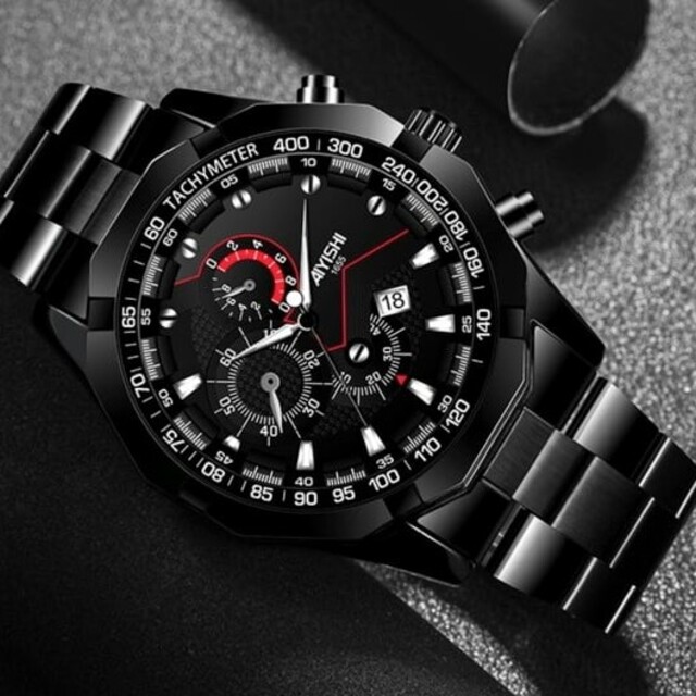 贈り物 新品 クロノグラフ デュアル AIYISHI 腕時計メンズ ラグジュアリーステン 通販