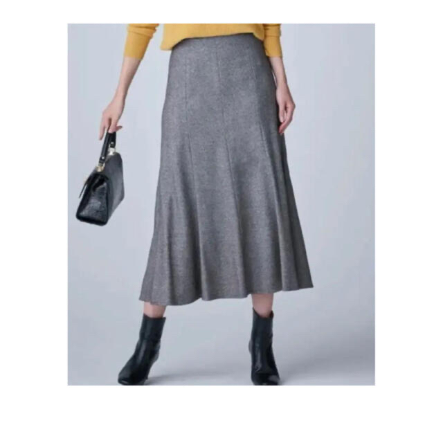 23区(ニジュウサンク)の23区 ロングスカート 日本製ウールシャンブレーツイルフレアスカート レディースのスカート(ロングスカート)の商品写真