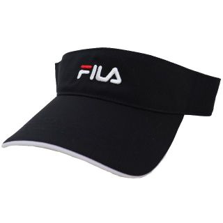 フィラ(FILA)のFILA フィラ サンバイザー ロゴ 吸汗速乾 洗濯機洗い可能★ブラック【新品】(その他)