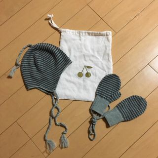 ボンポワン(Bonpoint)のあきこ様専用 ボンポワン ニット帽 手袋 セット サイズ2(帽子)