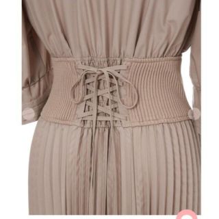 cocodeal ココディール パフスリーブリブコルセットシャツワンピース