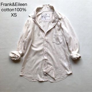 フランクアンドアイリーン(Frank&Eileen)の220フランク＆アイリーン コットン100％シアーシャツ ベージュXS綿ガーゼ(シャツ/ブラウス(長袖/七分))