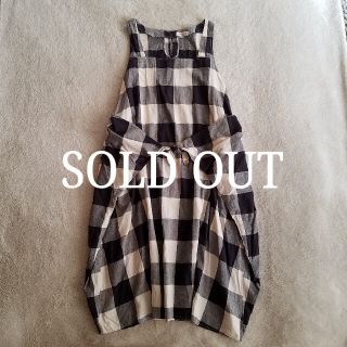 サマンサモスモス(SM2)の[SM2] block check apron one-piece(ひざ丈ワンピース)