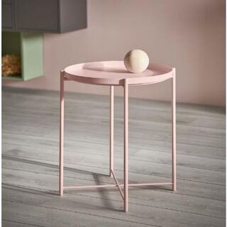 イケア(IKEA)のイケア　トレイテーブル　 グラドム　新色：ペールピンク(コーヒーテーブル/サイドテーブル)