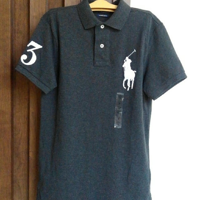 POLO RALPH LAUREN ⭐新品⭐ タグ付きグレー半袖ポロシャツ、XS